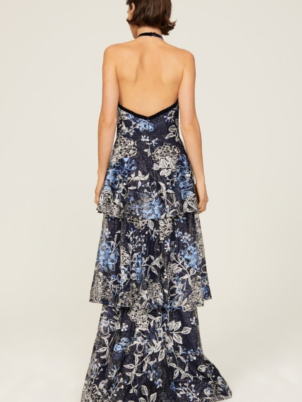 Marchesa Notte Embroidered Tulle Gown - Picture 4 of 8